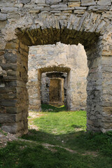 Fototapeta na wymiar old stonewall in ruined castle