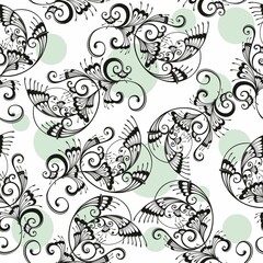 Abstract art floral background. Vector illustration