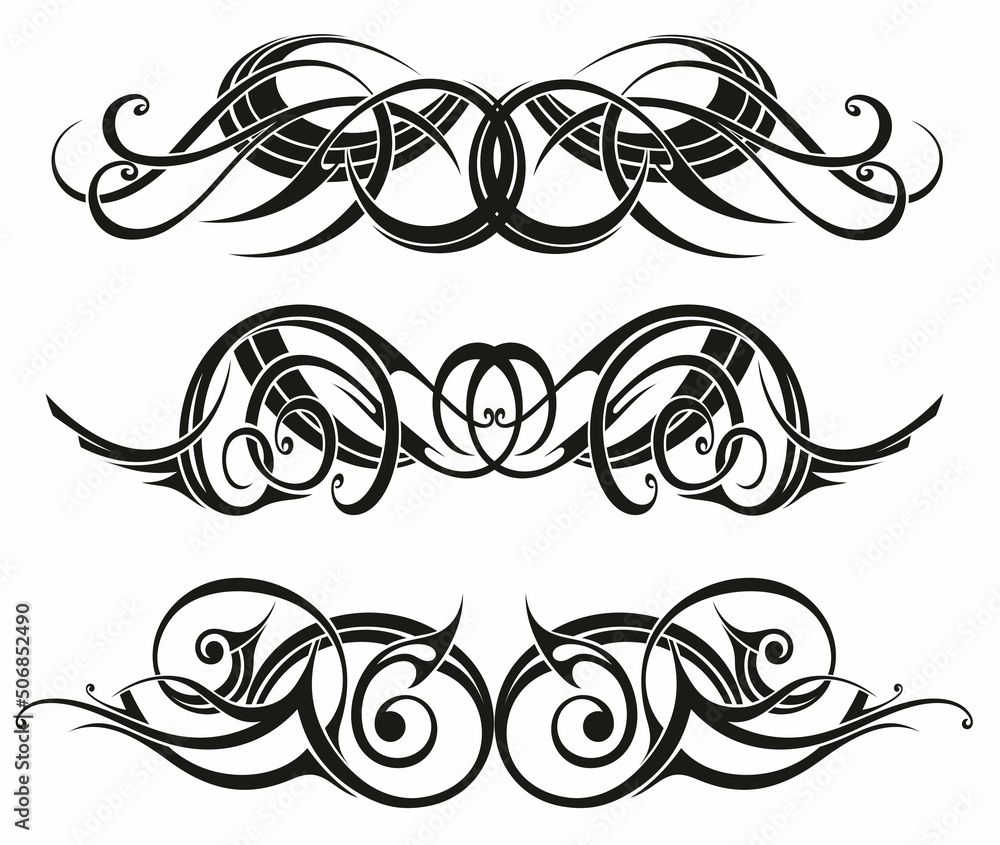 Sticker Tribal tattoo.Vector illustration. Abstract tattoo