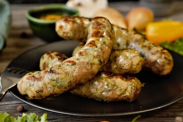 Grilled sausages