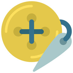 Fototapeta premium Stitching Button Icon