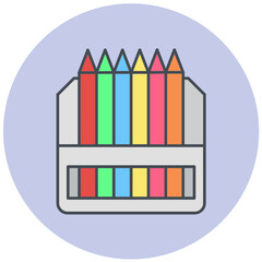 Color Pencil Icon Design