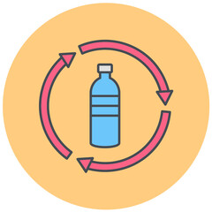 Bottle Recycling Icon Design