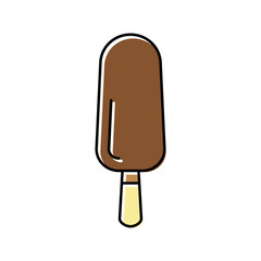 chocolate ice cream color icon vector illustration
