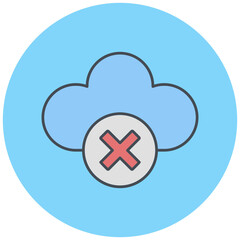 Fototapeta premium Unsecure Cloud Icon Design