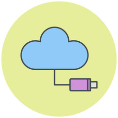 Cloud Cable Icon Design