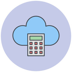 Cloud Calculating Icon Design