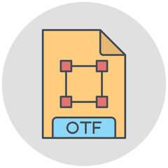 OTF File Format Icon Design