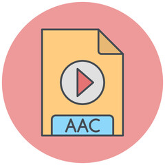 AAC File Format Icon Design