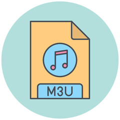 M3U File Format Icon Design