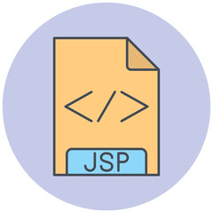 Obraz premium JSP File Format Icon Design