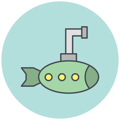 Toy Submarine Icon Design