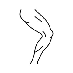 leg human body part line icon vector illustration