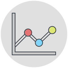 Line Chart Icon Design