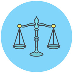 Justice Scale Icon Design