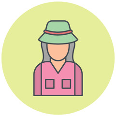 Fisherwoman Icon Design
