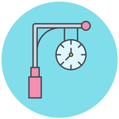 Train Clock Icon Design