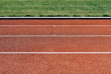 sports track around the sports field