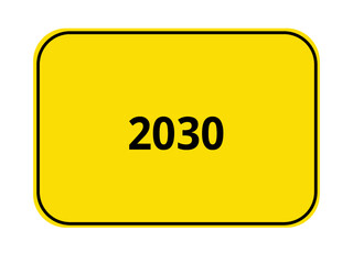 Gelb - Orange / Ortseingangsschilder -  Jahr 2030