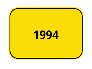 Gelb - Orange / Ortseingangsschilder -  Jahr 1994
