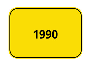 Gelb - Orange / Ortseingangsschilder -  Jahr 1990