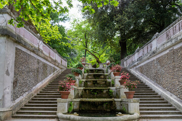 Stairway of the Botanical Garden of Rome, Italy