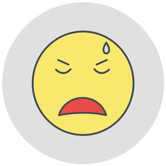 Fototapeta premium Disappointment Emoji Icon Design