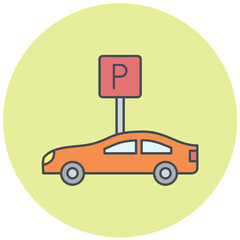 Car Park Icon Design