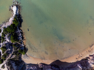 view of a rock and ocean