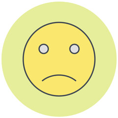 Sad Emoji Icon Design