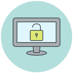 Unlock Website Icon Design