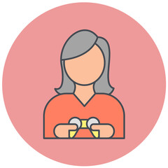 Gamer Girl Icon Design