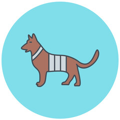 Army Dog Icon Design
