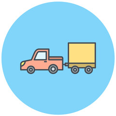 Baggage Truck Icon Design