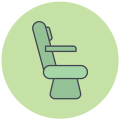 Pilot Seat Icon Design
