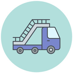 Ladder Truck Icon Design