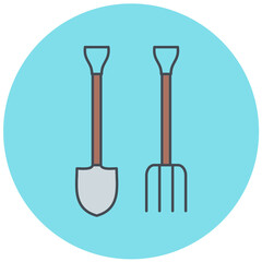 Gardening Tools Icon Design
