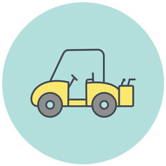 Golf Cart Icon Design