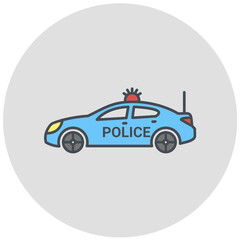 Police Car Icon Design