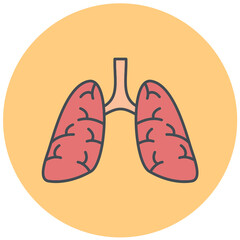 Lungs Icon Design