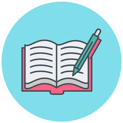 Writing Book Icon Design