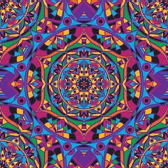 Seamless repeating oriental pattern. Mandala illustration.