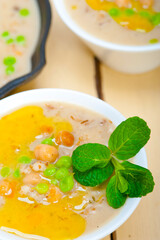 Hearty Middle Eastern Chickpea and Barley Soup