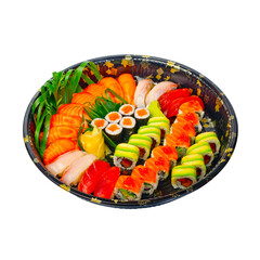 take away sushi express on plastic tray
