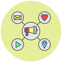 Social Marketing Icon Design