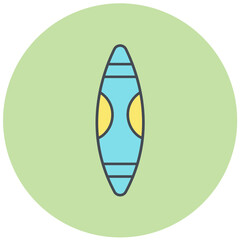 Surfing Board Icon Design