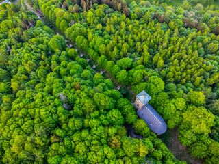Calvary and Chapel of the Holy Cross from above