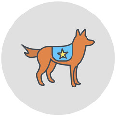 Police dog Icon Design