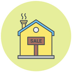 House For Sale Icon Design