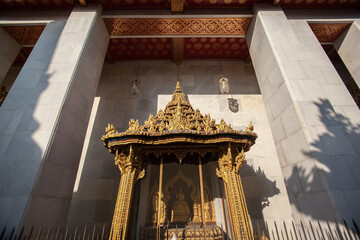 Wat Bowonniwet in Bangkok, Thailand, It is a major Buddhist temple and a center of the Thammayut...